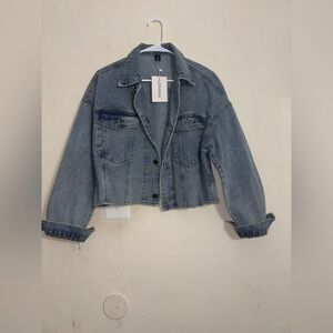 Loragal Blue Denim Jean Jacket Size L